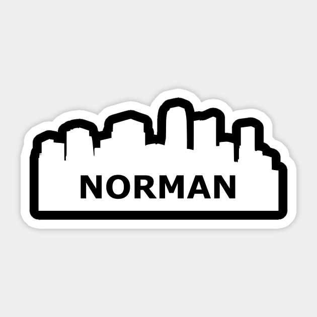 Norman Skyline Sticker by gulden